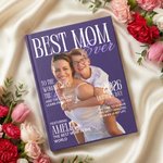 Personalised Best Mom Photo Journal Notebook with Name Year and Text Daily Journaling Mother's Day Birthday Gift for Women