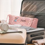 Sac de rangement portable pour canne chauffante avec nom et coussin isolant Accessoire de voyage Cadeau d'anniversaire pour les femmes