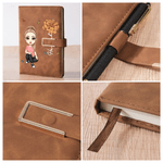 Personalisierte Multicolor Cartoon-Charakter Geburt Blume A5 Notebook mit Namen und linierten Seiten täglichen Gebrauch Bürobedarf Geschenk für Familie Freund