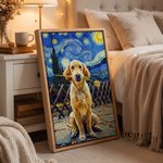 Personalizado Van Gogh Arte Estilo Foto Marco Flotante Lienzo Impresiones Sala de estar Decoración del hogar Enviar desde EE.UU. Regalo de cumpleaños para los amigos de la familia