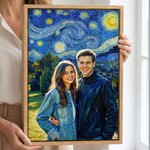 Personalizado Van Gogh Arte Estilo Foto Marco Flotante Lienzo Impresiones Sala de estar Decoración del hogar Enviar desde EE.UU. Regalo de cumpleaños para los amigos de la familia