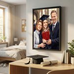 Personalized Graduation Portrait Framed Canvas Print with Name Home Decor Ship from USA Graduation Gift for Graduates