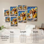 Personalizado Van Gogh Arte Estilo Foto Marco Flotante Lienzo Impresiones Sala de estar Decoración del hogar Enviar desde EE.UU. Regalo de cumpleaños para los amigos de la familia