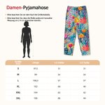 Personalisierte Damen-Pyjamahose im Aquarell-Blumen-Stil | mit Namen | Nachtwäsche-Hose für Alltag | Geburtstagsgeschenk für Frau Freundin