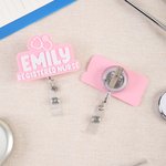 Personalised Multicolour 3D Printing Name Badge Reel with Occupation Birthday Induction Gift for Registered Nurse Medical Staff Educator