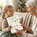 Personalized 1-12 Birth Flowers Grandma's Garden Rectangle Building Brick Puzzle with Title Text and Name Mother's Day Gift for Grandma