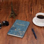 Personalised Chinese-Style Landscape Painting Vegan PU Leather A5 Notebook and Pen Set with Name Birthday New Year Gift for Colleagues Friends Writers