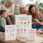 Personalized 1-12 Birth Flowers Grandma's Garden Rectangle Building Brick Puzzle with Title Text and Name Mother's Day Gift for Grandma