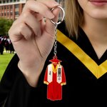 Personalised Graduation Cap Gown Acrylic Keychain with Name and Year Backpack Accessory Graduation Ceremony Gift for Class of 2026 Graduates
