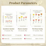 Personalized 1-12 Birth Flowers Grandma's Garden Rectangle Building Brick Puzzle with Title Text and Name Mother's Day Gift for Grandma