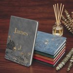 Personalised Chinese-Style Landscape Painting Vegan PU Leather A5 Notebook and Pen Set with Name Birthday New Year Gift for Colleagues Friends Writers