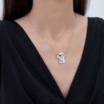 Personalized Western Cowboy Hat Initial Necklace with Name Exquisite Jewelry Anniversary Birthday Gift for Her