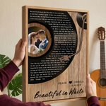 Personalized Vinyl Record Song Lyrics Print Photo Giclee Canvas Prints Home Decor Ship from USA Anniversary Wedding Gift for Newlyweds Couple