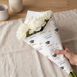 Personalized Graduation Cap Scroll Teddy Bear Wrapping Paper with Text Celebration Party Decor Graduation Favor Packing for 2026 Graduates Students