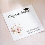 Personalisierte rosa Blume Klee Herz Schloss Schlüsselanhänger mit anfänglichen Charme und sie glaubte, sie könnte Disc-Klasse von 2026 Graduierung Geschenk für Absolventen