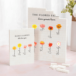 Personalized 1-12 Birth Flowers Grandma's Garden Rectangle Building Brick Puzzle with Title Text and Name Mother's Day Gift for Grandma