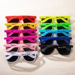 Gafas de sol multicolores personalizadas con nombre y dato set de 10 piezas de boda y despedida de soltera regalo de fiesta para amigos