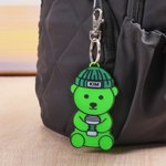 Personalizzato Carino Cappello a maglia Barista Orso Borsa Tag Portachiavi con nome Bar Caffè Regalo di compleanno per la famiglia Amico Amante del caffè