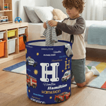 Personalizzato Cartoon auto della polizia camion dei pompieri ambulanza Oxford Lavanderia cestino con nome giocattolo stoccaggio uso quotidiano regalo di compleanno per ragazzi ragazze