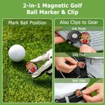 Personalized Cartoon Character Face Photo Golf Ball Marker Magnetic Hat Clip with Name Birthday Game Day Gift for Golf Lover