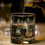 Verre à whisky 295 ml personnalisé avec nom et thème guitare - Cadeau d'anniversaire pour amateur de musique