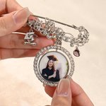 Personalized Teardrop Birthstone Graduation Cap Photo Brooch Pin with Text Graduation Ceremony Party Gift for Graduates