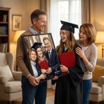 Personalized Graduation Portrait Framed Canvas Print with Name Home Decor Ship from USA Graduation Gift for Graduates