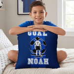 Gepersonaliseerd Voetbal speler Silhouet Zacht Kussen Cover met Naam en Nummer Dagelijks Gebruik Voetbal Club Verjaardag Gift voor Familie Vriend