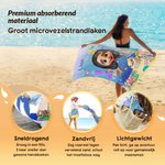 Gepersonaliseerd Schattig Zeedier Sneldrogend Zacht Oversized Strandlaken met Naam Zomer Vakantie Strandfeest Verjaardagscadeau voor Jongens Meisjes