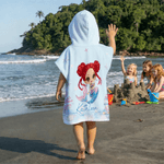 Toalla de playa con capucha de secado rápido personalizada con nombre Sirena Actividades al aire libre Fiesta en la playa Regalo de cumpleaños para niñas Familia
