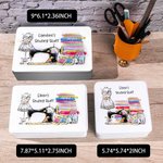 Gepersonaliseerd metalen naai-opbergblik met geschilderde naaimachinegeschenken voor kleermaker