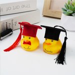 Personalized Funny Graduation Cap Sunglass Bow Rubber Duck with Name Desk Decor Graduation Gift for Graduate