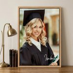 Personalized Graduation Portrait Framed Canvas Print with Name Home Decor Ship from USA Graduation Gift for Graduates