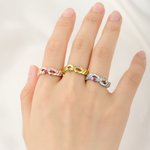 Personalisierte 1-6 Familie Birthstones Infinity Ring mit eingravierten Namen Geburtstag Jahrestag Muttertag Geschenk für Mama Frau