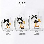 Personalized Balloon Grad Cap Initial Clear Gift Bag with Name Year and Ribbon Bow Graduation Party Favor for Graduates