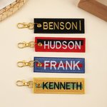 Porte-clés de ceinture de Taekwondo brodé personnalisé avec nom Cadeau d'anniversaire pour les amateurs de Taekwondo