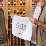 Gepersonaliseerde Bourbon Whiskey Keukendoek met Naam Keuken Decor Vaderdag Verjaardagscadeau voor Vader Man