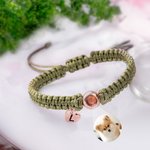 Personalized Photo Projection Braided Bracelet with Initial and Adjustable Drawstring Valentine's Day Birthday Anniversary Gift for Family Friends