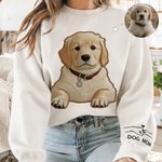 Personligt konstbroderi Pet Portrait T-shirt Sweatshirt med text Födelsedag Jubileum Present för husdjursälskare