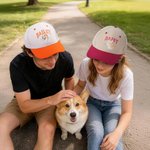 Personalised Pet Photo 100% Cotton Baseball Cap with Name and Year Pet Keepsake Birthday Gift for Pet Owners Lovers