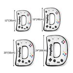 Cuscino di lancio morbido iniziale del controller di gioco personalizzato con nome Regalo di compleanno Home Decor per bambini amanti dei giochi