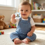 Henkilökohtainen söpö Nallekarhu My First Birthday tarrat tarrat nimi DIY lahja sisustus Baby Shower syntymäpäivä suosikki lapsille