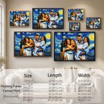 Personalizado Van Gogh Arte Estilo Foto Marco Flotante Lienzo Impresiones Sala de estar Decoración del hogar Enviar desde EE.UU. Regalo de cumpleaños para los amigos de la familia