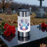 Lámpara solar de jardín personalizada con nombre y texto Silueta de perro con huella de pata Regalo de condolencia para dueño de perro Amante de mascotas