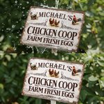 Henkilökohtainen Chicken Coop maatilan tuoreet munat Vintage metalli merkki nimi päivittäinen käyttö syntymäpäivälahja kananviljelijä omistaja