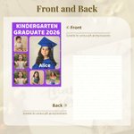 Personalized Multicolor 4-6 Photos Collage Building Brick Puzzles with Name Home Decor Preschool Kindergarten Graduation Gift for Kids Graduates
