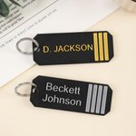 Gepersonaliseerde piloot epaulet ontwerp PLA sleutelhanger met tekst dagelijks gebruik zakenreis geschenk voor piloten