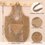 Monogramme Personnalisé Broderie Design Fourre-tout Creux Tissé Utilisation Quotidienne Fête des Mères Cadeau d'Anniversaire pour Maman Amie Femme