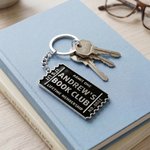 Personalised Ticket Stub Shape Book Club Lifetime Membership Keychain with Name Book Club Meeting Birthday Gift for Book Lovers Bookworms