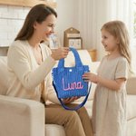 Sac à dos en velours côtelé personnalisé avec une fleur, une sucette et un nom de fraise Cadeau d'anniversaire pour les enfants, les filles et les garçons.